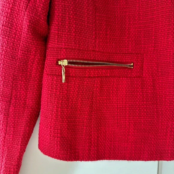 NWT Forever21 tweed red jacket - size L - Picture 6 of 8
